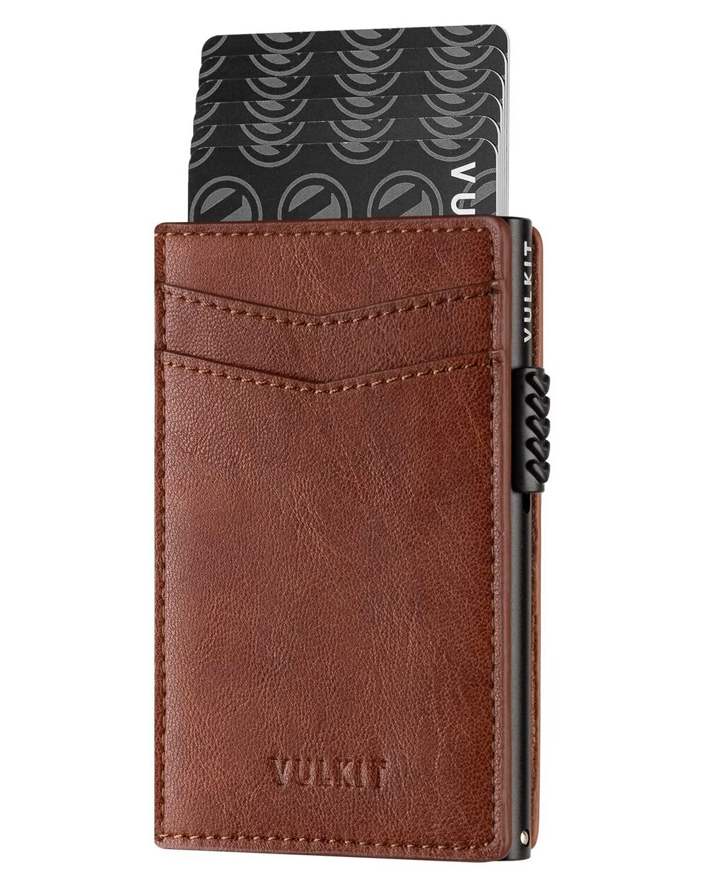 8338 Slim Wallet Pop Up Card Holder RFID Blocking Metal Wallet Minimalist